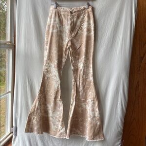 Peach Love California Beige and White Pants